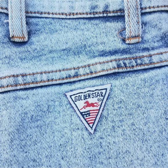 Vintage High Waisted Jean Shorts Light Denim - Picture 4 of 7